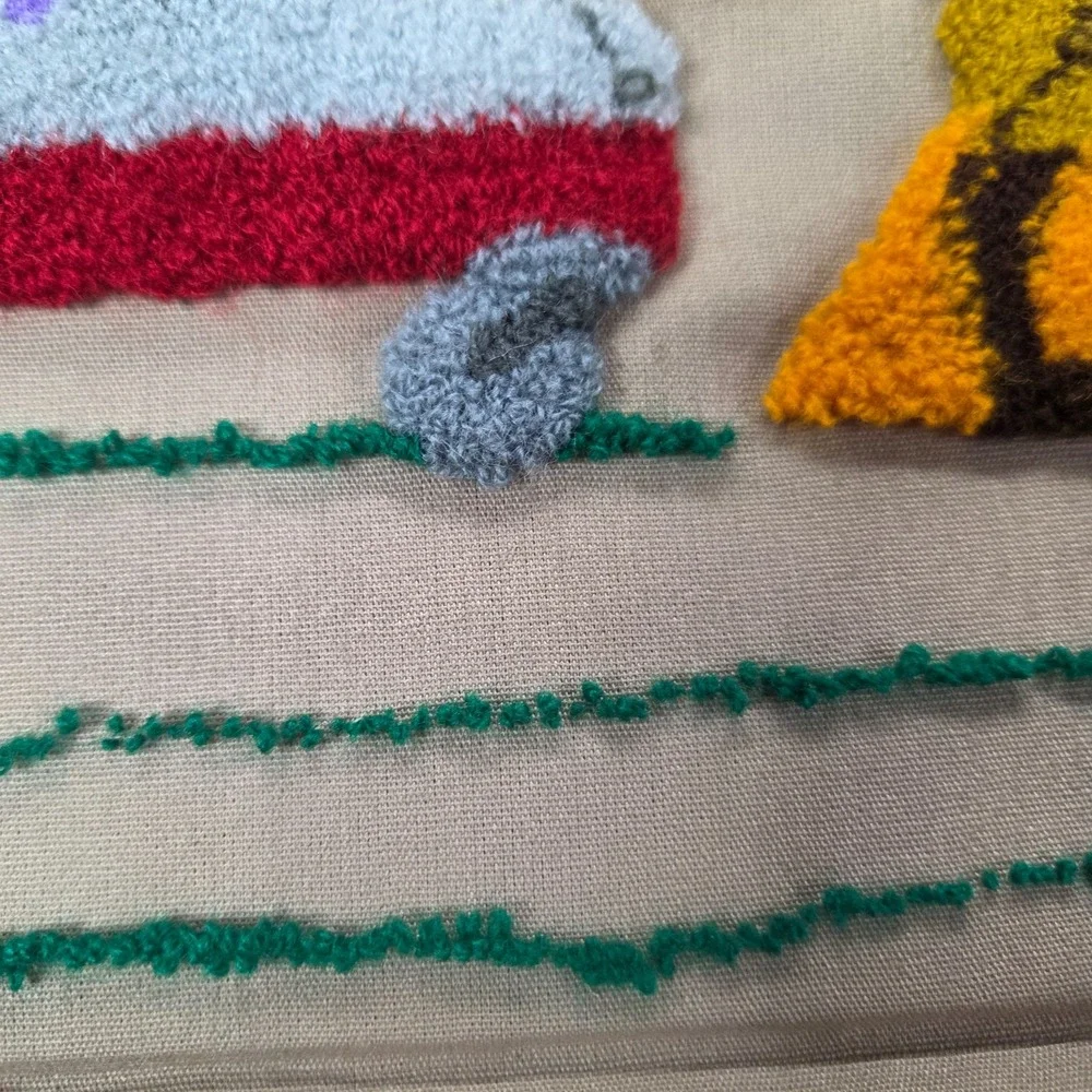 Vtg Hand Sewn Egypt Egyptian Appliqué Wall Hanging Tapestry Crewel Art 14